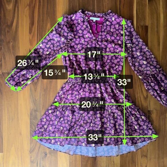 Joy Joy Dress sz Medium Ruffle Tiered Mini - Picture 15 of 15